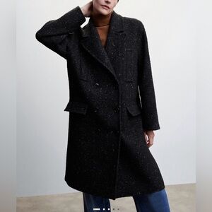 Mango Speckled Italian Wool Coat